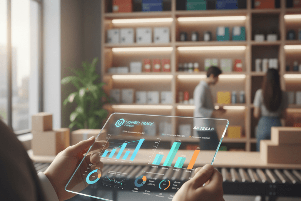 Imagem ilustrando o uso de inteligência artificial para gerar hipóteses de teste A/B e aumentar a taxa de conversão do e-commerce.
