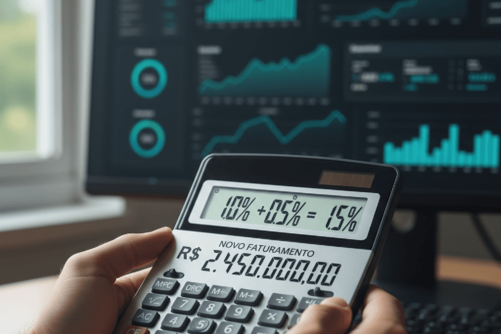 Calculadora mostrando o impacto de aumentar a taxa de conversão do e-commerce em 0,5% no faturamento final.