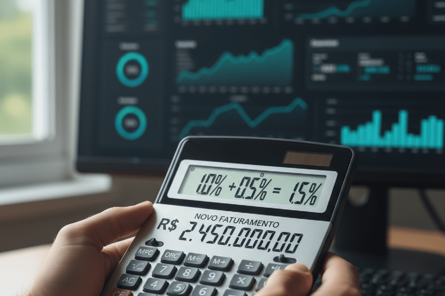 Calculadora mostrando o impacto de aumentar a taxa de conversão do e-commerce em 0,5% no faturamento final.